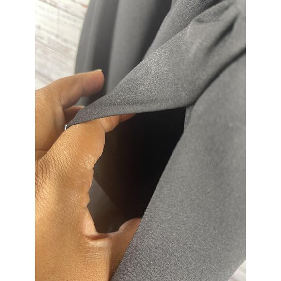 Commense Dress Women's Large Black Halter Pearl Bow Plunge Skater Cocktail Party - Picture 7 of 14